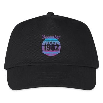 Born December 1982 40 years 40s 40th birthday - Kids’ Baseball Cap - black - Front