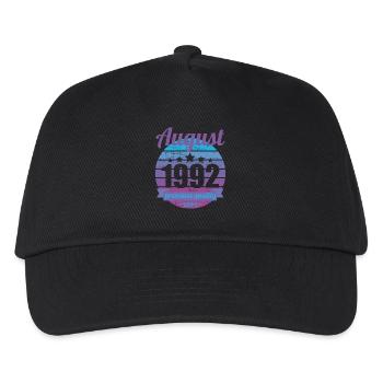 Born August 1992 30 years 30s 30th birthday - Kids’ Baseball Cap - black - Front