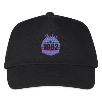 Born July 1982 40 years 40s 40th birthday - Kids’ Baseball Cap - black - Front