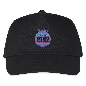 Born July 1992 30 years 30s 30th birthday - Kids’ Baseball Cap - black - Front