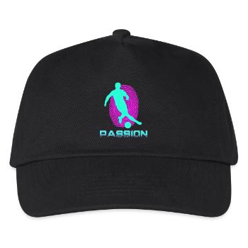 Football - Kinder Basecap - Schwarz - Vorne
