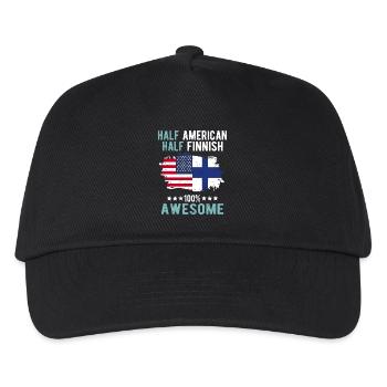 Half American Half Finn - Kids’ Baseball Cap - black - Front