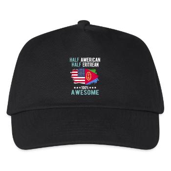 Mi-Américain, mi-Érythréen - Casquette de baseball Enfant - noir - Devant