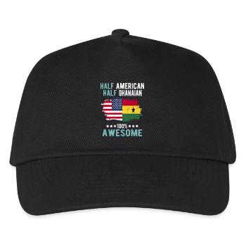 Mi-Américain, mi-Ghanéen - Casquette de baseball Enfant - noir - Devant