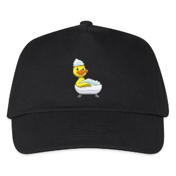 Ente Baden Badewanne - Kinder Basecap - Schwarz - Vorne