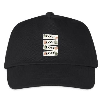 Liebe an abstrakten Stellen - Kinder Basecap - Schwarz - Vorne