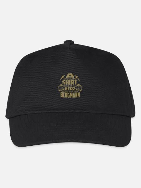 Bergmannn Shirt das Herz eines stolzen Bergmann - Kinder Basecap - Schwarz