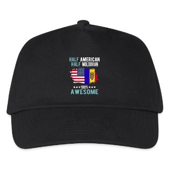 Half American Half Moldovan - Kids’ Baseball Cap - black - Front