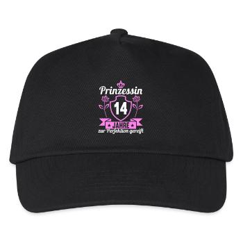 14. Geburtstag 14 Jahre Perfektion Prinzessin - Kinder Basecap - Schwarz - Vorne