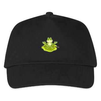 Frosch Yoga Fitness Meditation - Kinder Basecap - Schwarz - Vorne