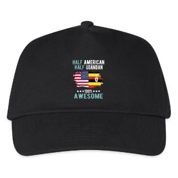 Half American Half Ugandan - Kids’ Baseball Cap - black - Front