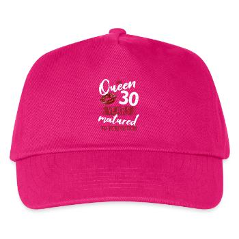 30 year old girl 30 bday Queen 30 birthday - Kinder Basecap - Fuchsia - Vorne