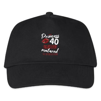 40 year old girl 40 bday Princess 40 birthday - Kids’ Baseball Cap - black - Front