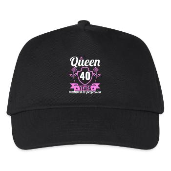 40 year old girl 40 bday Queen 40 birthday - Kids’ Baseball Cap - black - Front
