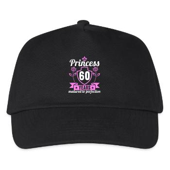 60 year old girl 60 bday Princess 60 birthday - Kinder Basecap - Schwarz - Vorne