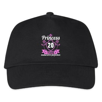 20 year old girl 20 bday Princess 20 birthday - Kinder Basecap - Schwarz - Vorne