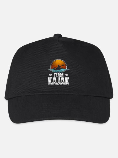 Kajak Kajakfahrer Kajaker Team - Kinder Basecap - Schwarz