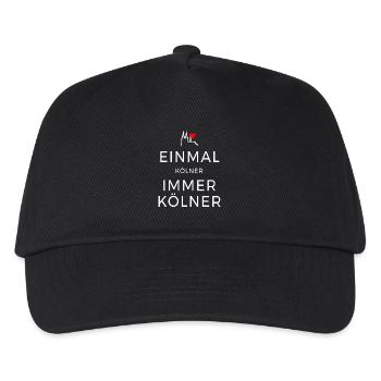 Köln Einmal Kölner Immer Kölner Karneval Kölsch - Kinder Basecap - Schwarz - Vorne