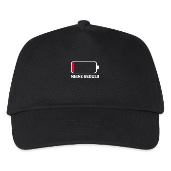 Meine Geduld Akku Leer Batterie Rot Ladebalken - Kinder Basecap - Schwarz - Vorne