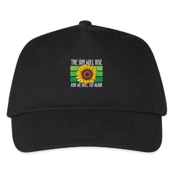The Sun Will Rise And We Will Try Again - Kinder Basecap - Schwarz - Vorne