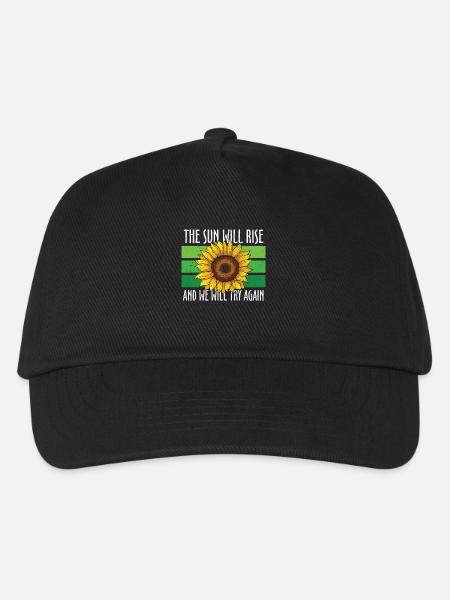 The Sun Will Rise And We Will Try Again - Kinder Basecap - Schwarz