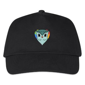 Owl Lgbt Rainbow Colors - Kids’ Baseball Cap - black - Front
