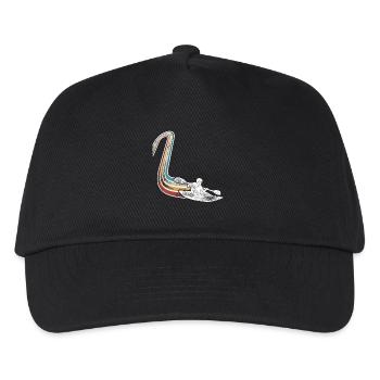 Kajak Kajakfahrer Kajaker Retro Vintage - Kinder Basecap - Schwarz - Vorne