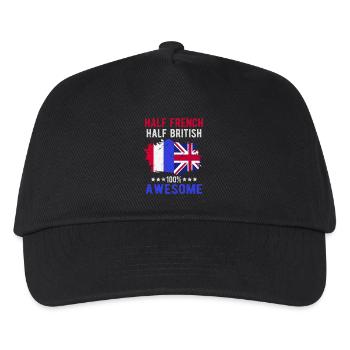 Half French Half British - Kids’ Baseball Cap - black - Front