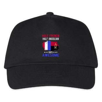 Half French Half Angolier - Kids’ Baseball Cap - black - Front