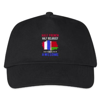 Half French Half Belarusian - Kids’ Baseball Cap - black - Front