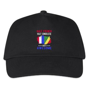 Moitié Français moitié congolais - Casquette de baseball Enfant - noir - Devant