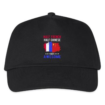Moitié Français moitié chinois - Casquette de baseball Enfant - noir - Devant