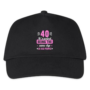 Strange at the same age as old 40th birthday - Kids’ Baseball Cap - black - Front
