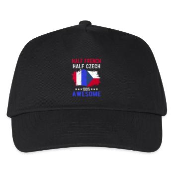 Half French Half Czech - Kids’ Baseball Cap - black - Front