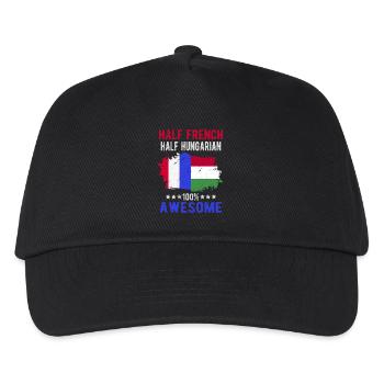 Half French Half Hungarian - Kids’ Baseball Cap - black - Front