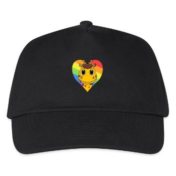 Giraffe LGBT Rainbow Colors - Kids’ Baseball Cap - black - Front