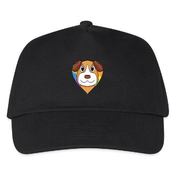 Jack Russell Terrier Hund - Kinder Basecap - Schwarz - Vorne