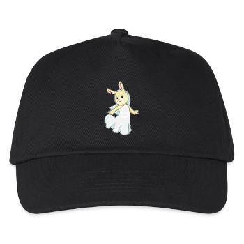 bunny bride veil wedding - Kids’ Baseball Cap - black - Front