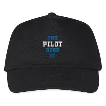 The Pilot does it Pilot Gift - Kids’ Baseball Cap - black - Front