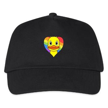 Duck Lgbt Rainbow Colors - Kids’ Baseball Cap - black - Front