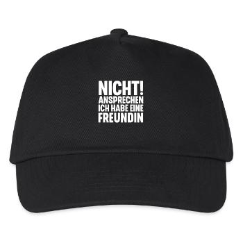 Nicht Ansprechen Ich Habe Eine Freundin - Kinder Basecap - Schwarz - Vorne