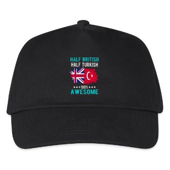 Half British Half Turk - Kids’ Baseball Cap - black - Front