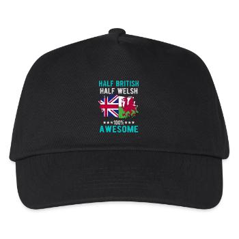 Half British Half Welsh - Kids’ Baseball Cap - black - Front