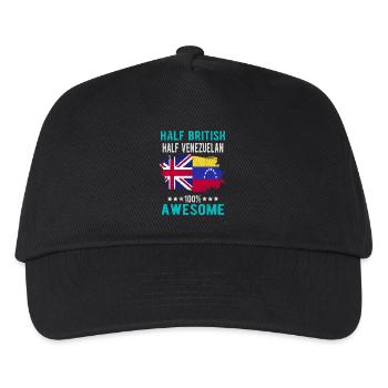 Half British Half Venezuelan - Kids’ Baseball Cap - black - Front