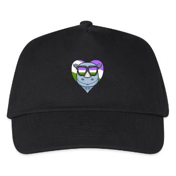 Genderqueer Rhino - Kids’ Baseball Cap - black - Front