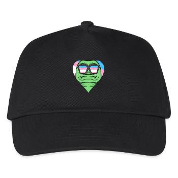 Transgender Transsexuell Krokodil Geschenk - Kinder Basecap - Schwarz - Vorne