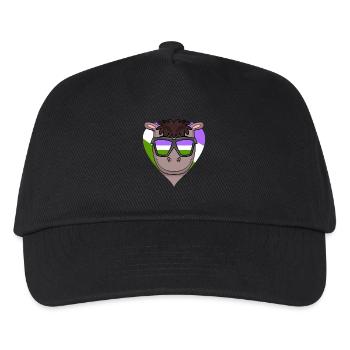 Genderqueer Horse Heart - Kids’ Baseball Cap - black - Front