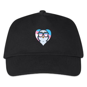 Transgender Transsexuell Pinguin Geschenk - Kinder Basecap - Schwarz - Vorne