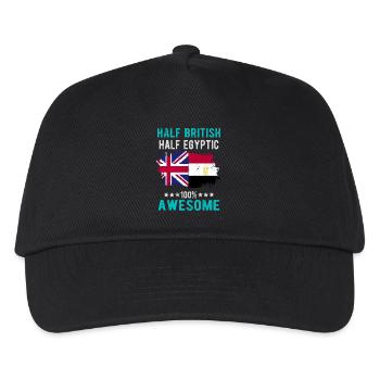 Half British Half Egyptian - Kids’ Baseball Cap - black - Front