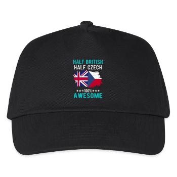 Half British Half Czech - Kids’ Baseball Cap - black - Front